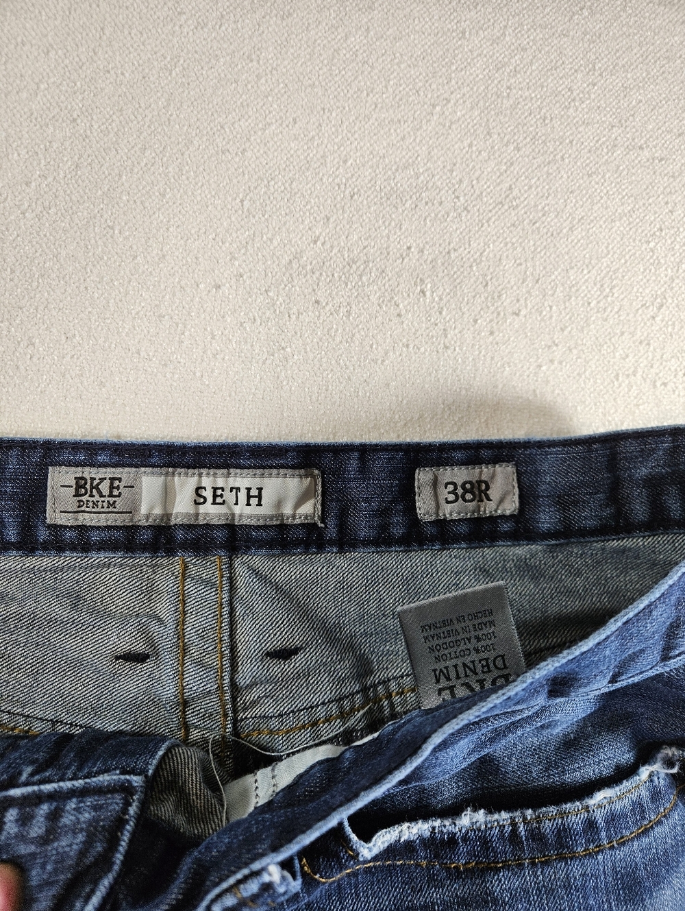 BKE Seth Jeans Mens 38R Blue Denim Loose Straight Medium Wash - Picture 4 of 7